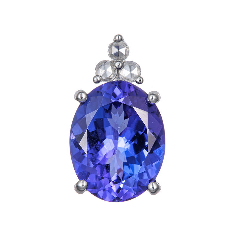 PT950 タンザナイト ダイヤ ペンダントトップ TA 約3.00ct D 約0.03ct 