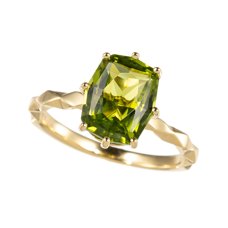 楽天市場】【指輪】K22 ペリドットリング 1.2ct 横向きオーバル