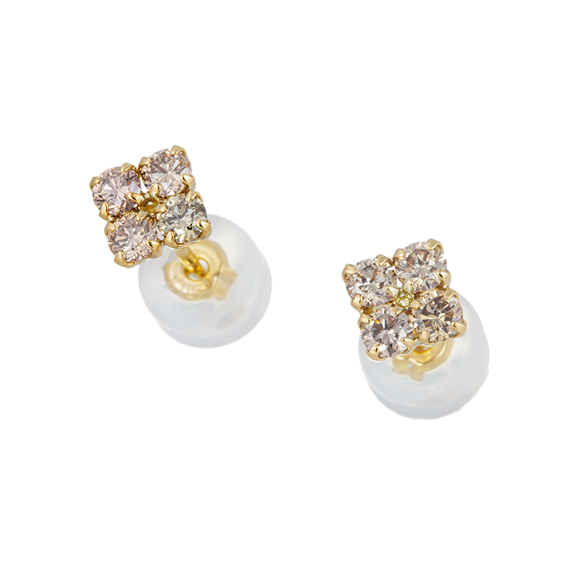 K18YG ブラウンダイヤモンド ピアス BRD 約0.28ct