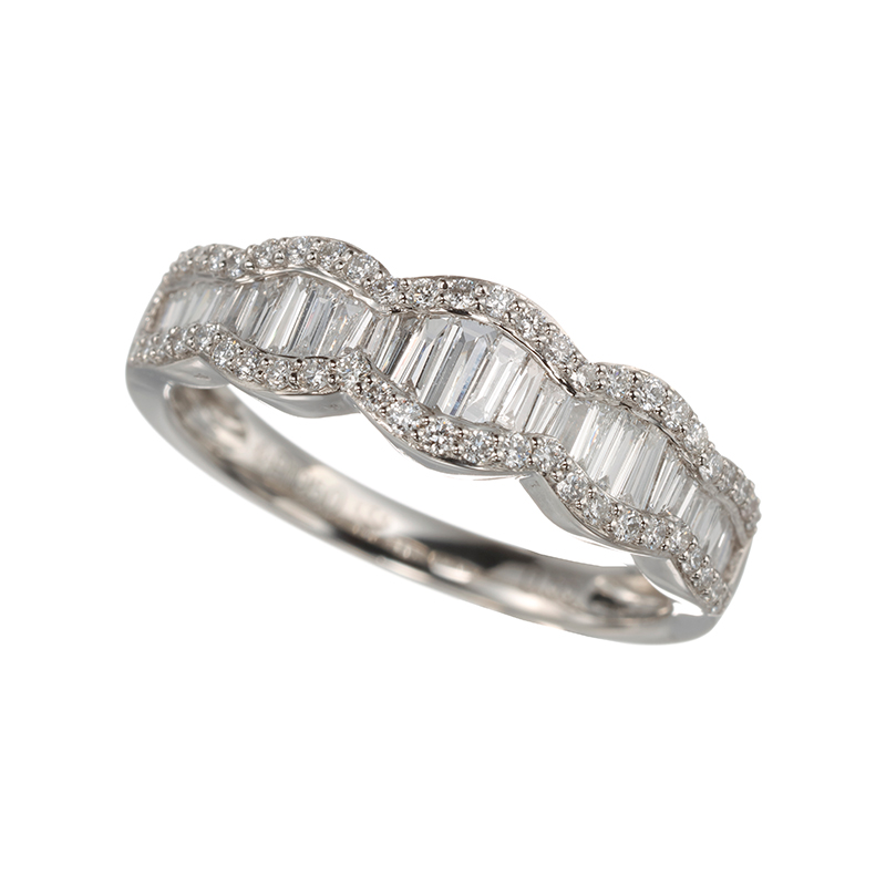 PT950 ダイヤモンド フリル リング D 約0.55ct 