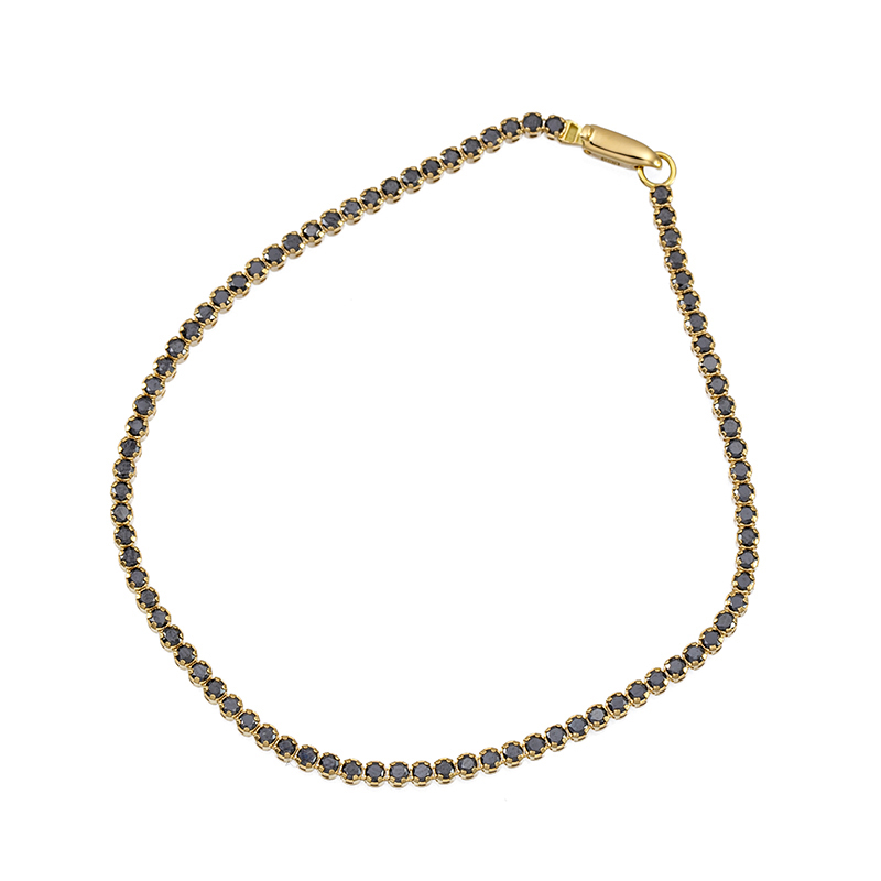 K18YG ブラックダイヤモンド(トリート) ブレスレット BLD 約2.00ct