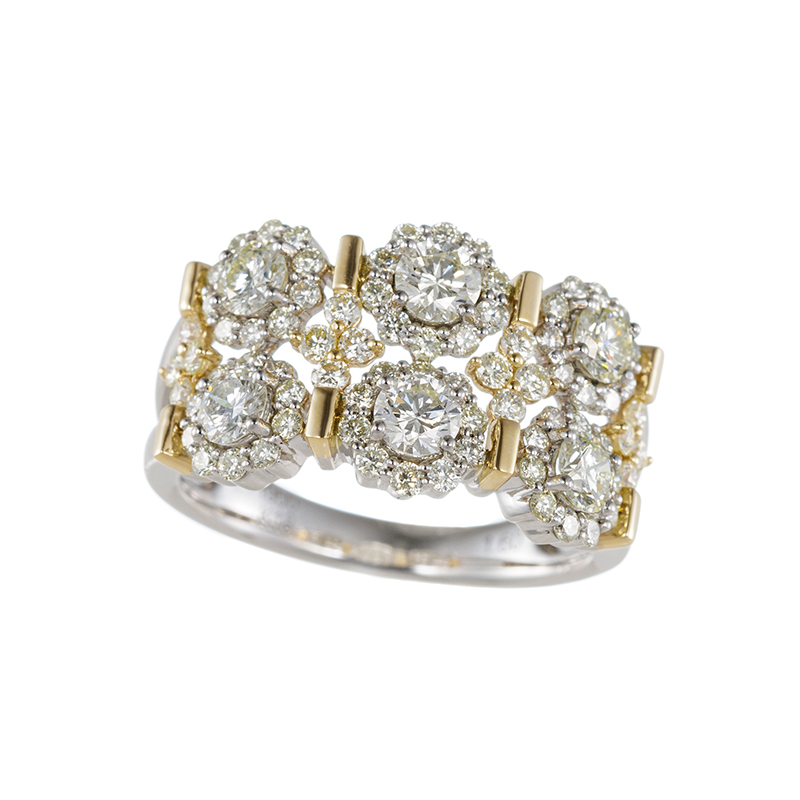 PT950/K18YG ダイヤモンド Elena リング D 約1.60ct 