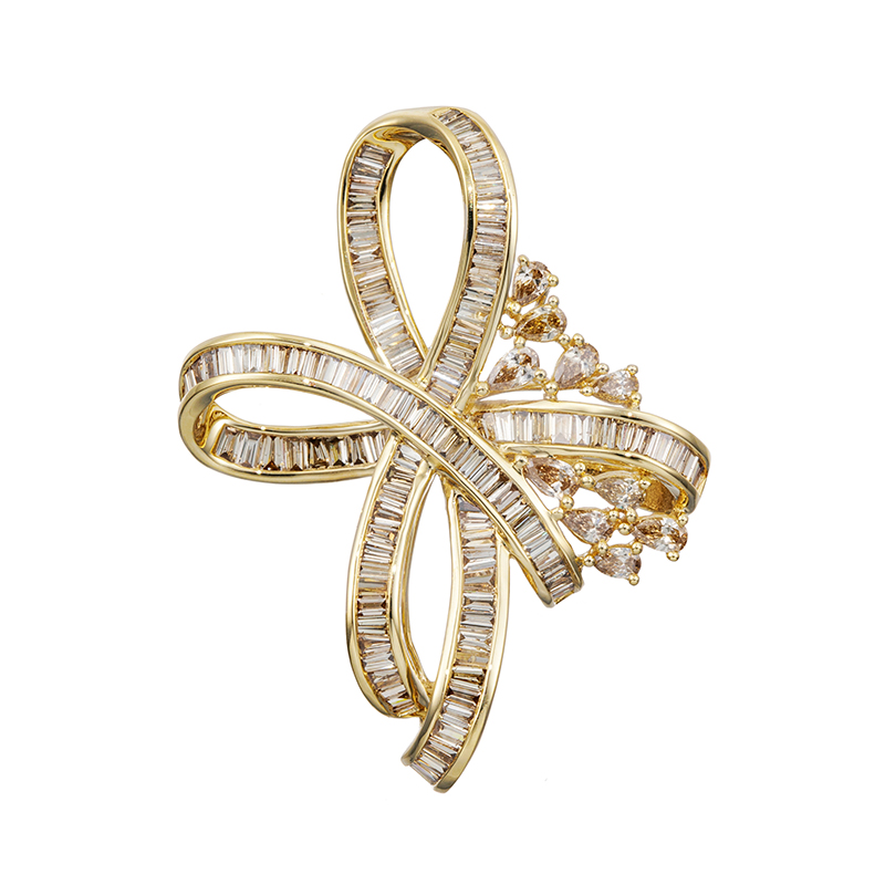 K18YG ブラウンダイヤモンド マルチWAY ペンダントトップ BRD 約1.80ct 