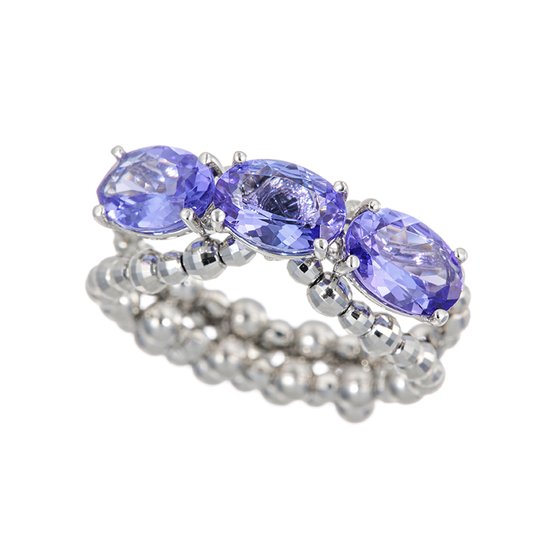PT950 タンザナイト トリニティクロス フリーリング TA 約1.80ct #8-#18