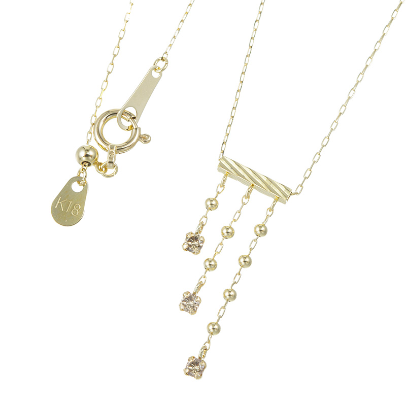 K18YG ブラウンダイヤモンド ネックレス BRD 約0.09ct