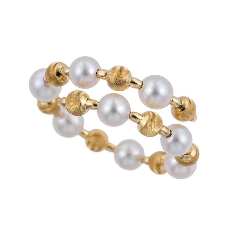 GSTV K18YG(ロジウムメッキ) 越物 アコヤ真珠 無調色 リング パール 新品K18 越物 パール アコヤ真珠 リング GSTV GSTV K18YG