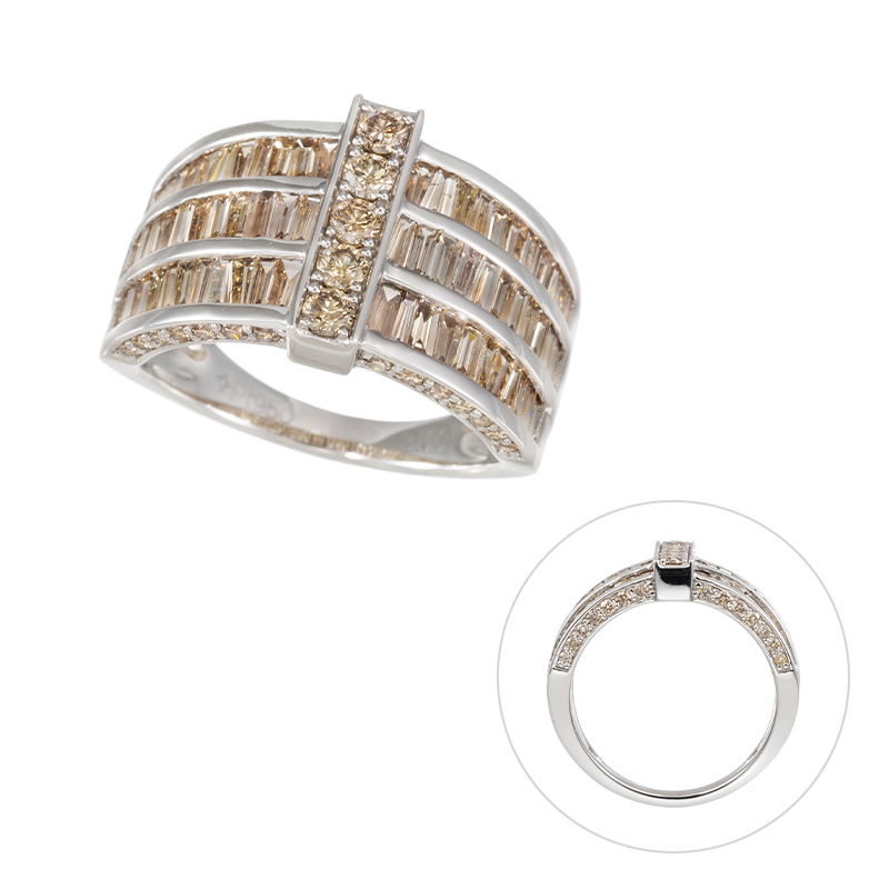 PT950 ブラウンダイヤモンド テアトロン リング BRD 約2.00ct 