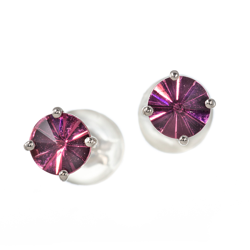 PT950 スピリットサンカット ピンクトルマリン ピアス T 約0.70ct
