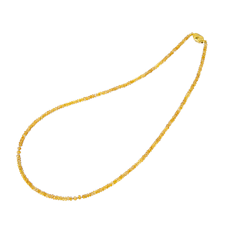 SV/K18YG シトリン ネックレス CI 約38.00ct