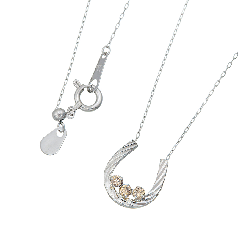 PT900 ブラウンダイヤモンド ネックレス BRD 約0.10ct