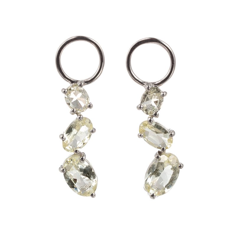 PT950 イエローダンビュライト Lena チャーム DB 約1.10ct 