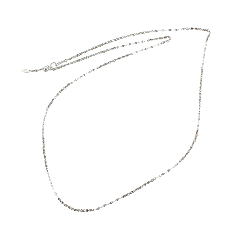 PT950 シャイニーロープ ペタルコンビ ロングネックレス 長さ 約70cm 総重量 約4.5g