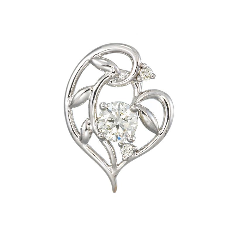 PT950 ダイヤモンド モダン・アール・ヌーボー ペンダントトップ D 約0.15ct