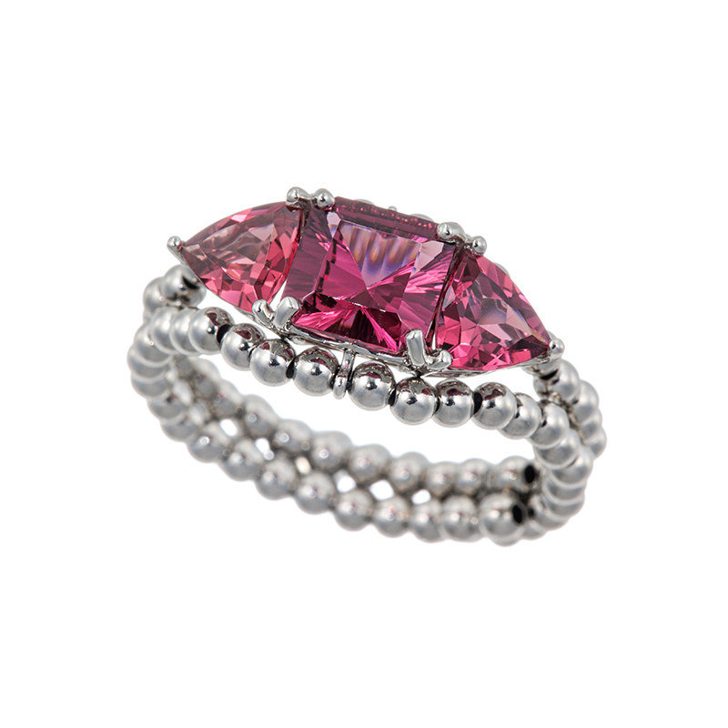 PT950 ロードライトガーネット フリーリング GA 約1.80ct ＃10-＃18