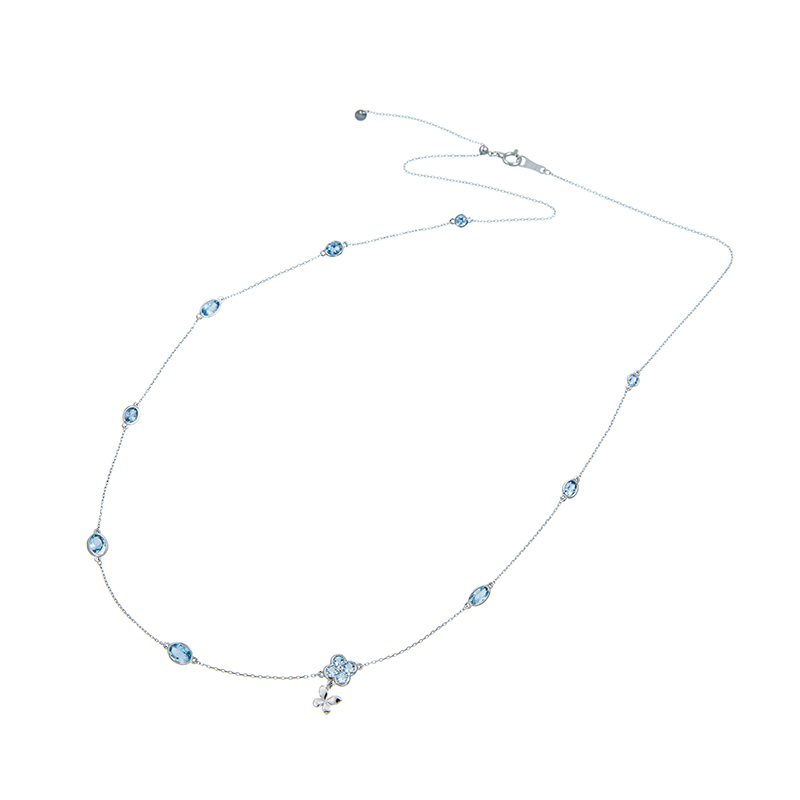 PT950/PT850 サンタマリアアフリカーナアクアマリン Lulu ネックレス