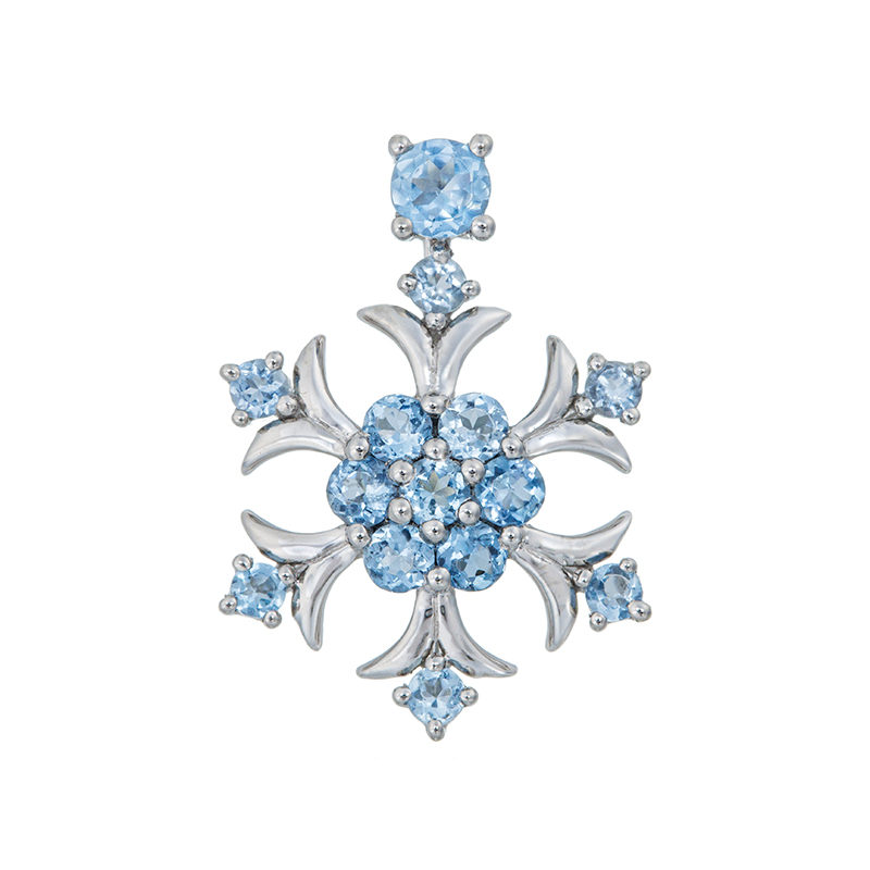 PT950サンタマリアアフリカーナアクアマリンスノーフレイクペントップ