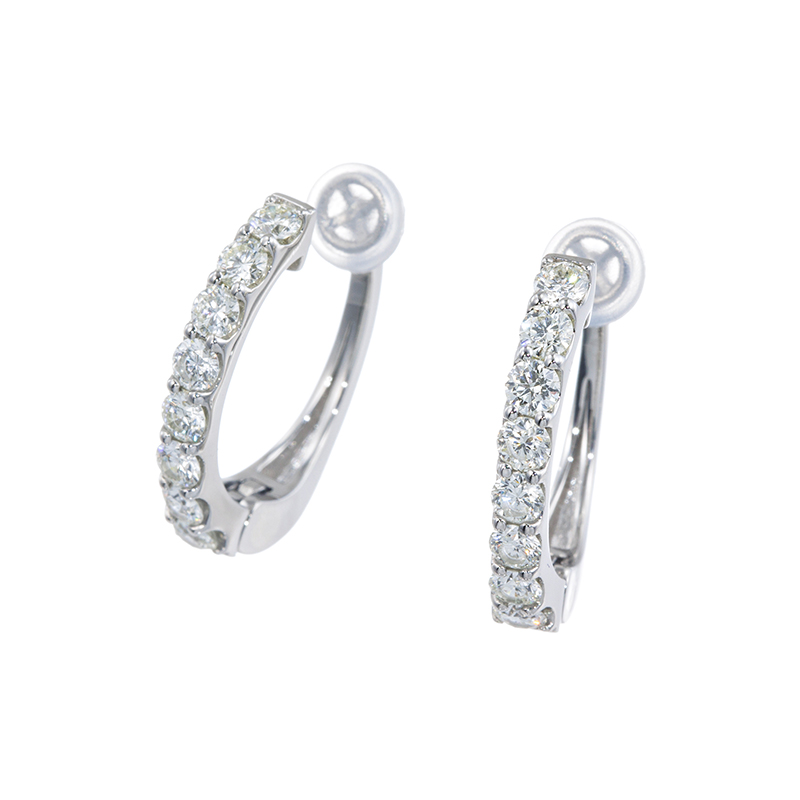 PT950 H&Cダイヤモンド エターナル フェザータッチイヤリング D 約1.00ct 