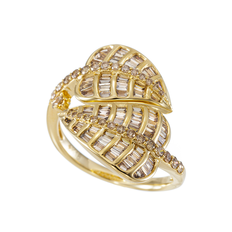 K18YG ブラウンダイヤモンド リング BRD 約1.10ct 