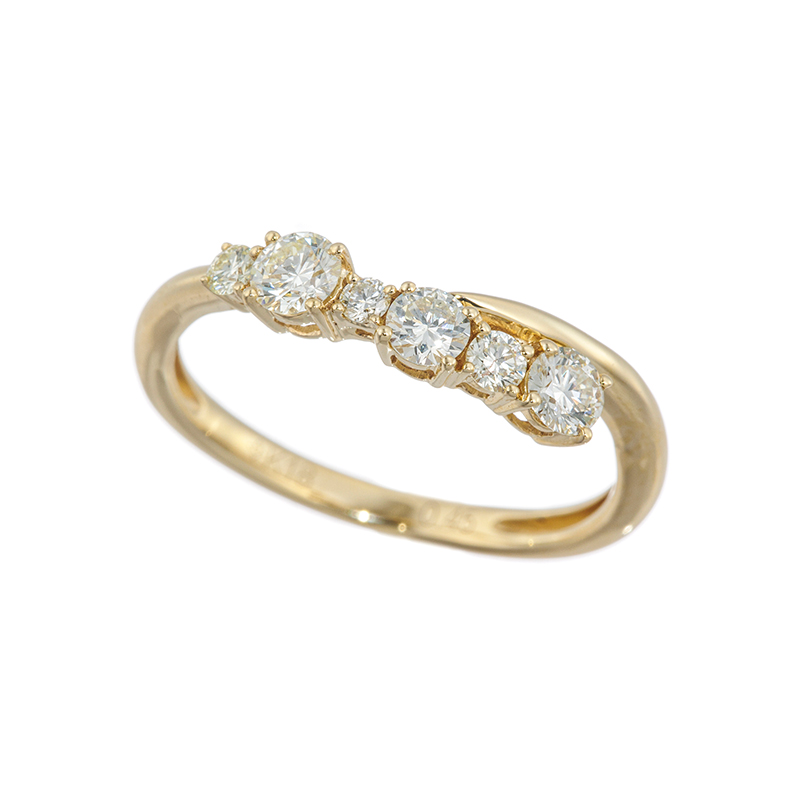 K18YG ダイヤモンド リング D 約0.45ct