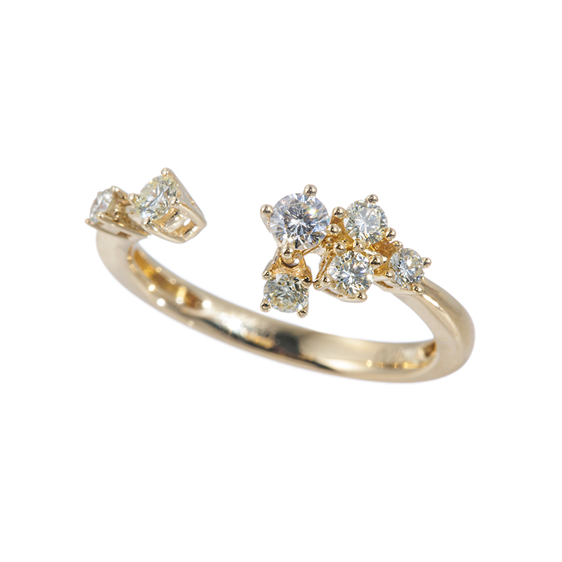K18YG ダイヤモンド ピンキーリング D 約0.25ct
