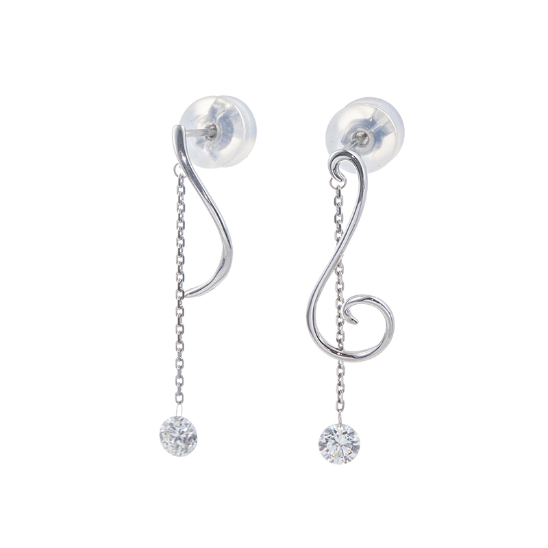 PT950 ダイヤモンド ピアス D 約0.40ct 