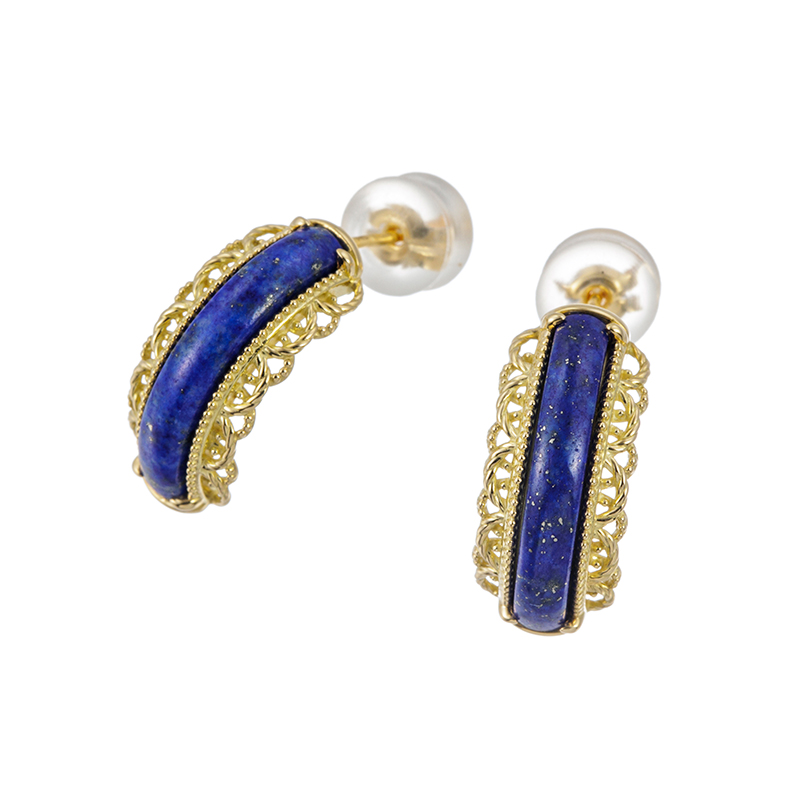 K18YG ラピスラズリ ピアス