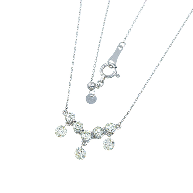 PT950/PT850 ダイヤモンド ファンタジア ネックレス D 約0.80ct 