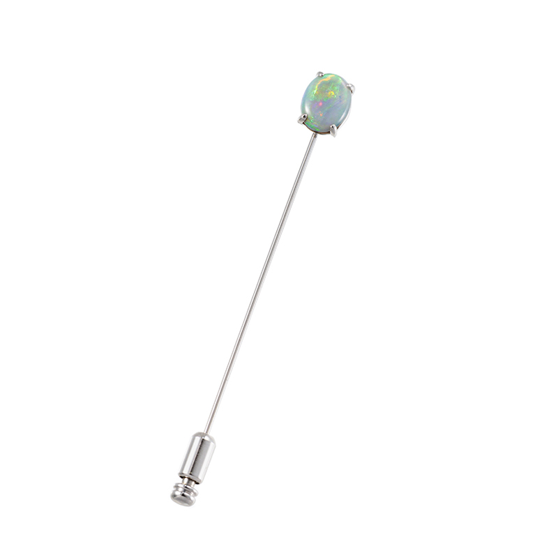 K18WG ブラックオパール ピンブローチ BO 1.27ct