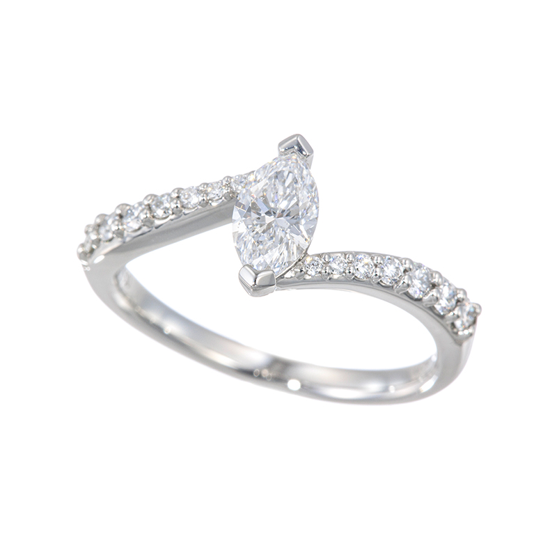 PT950 Dカラーダイヤモンド&ダイヤ リング D 約0.50ct(D SI2)D 約0.15ct