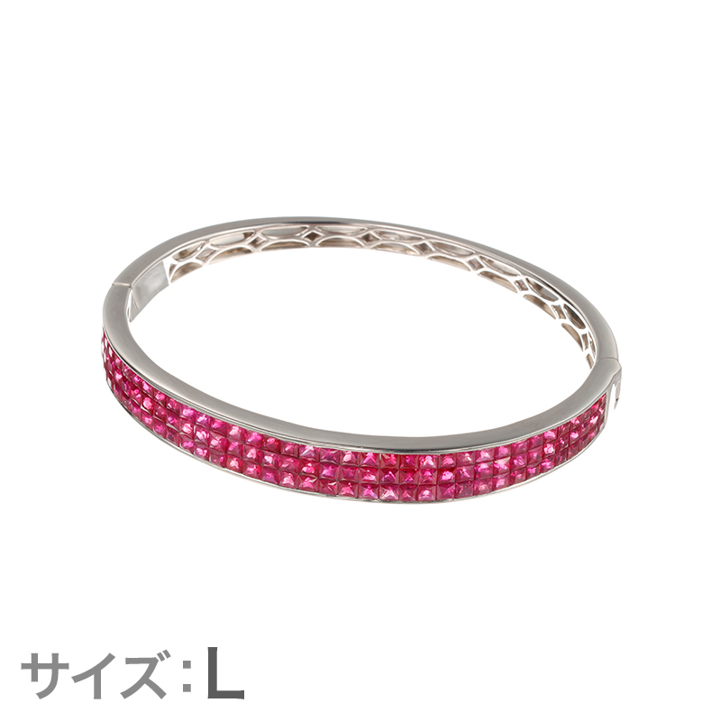 PT990ルビーミステリーセッティング楽ラスプバングル