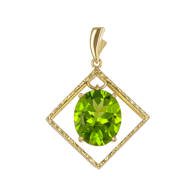 K18YG ペリドット ペンダントトップ PE 約3.00ct 