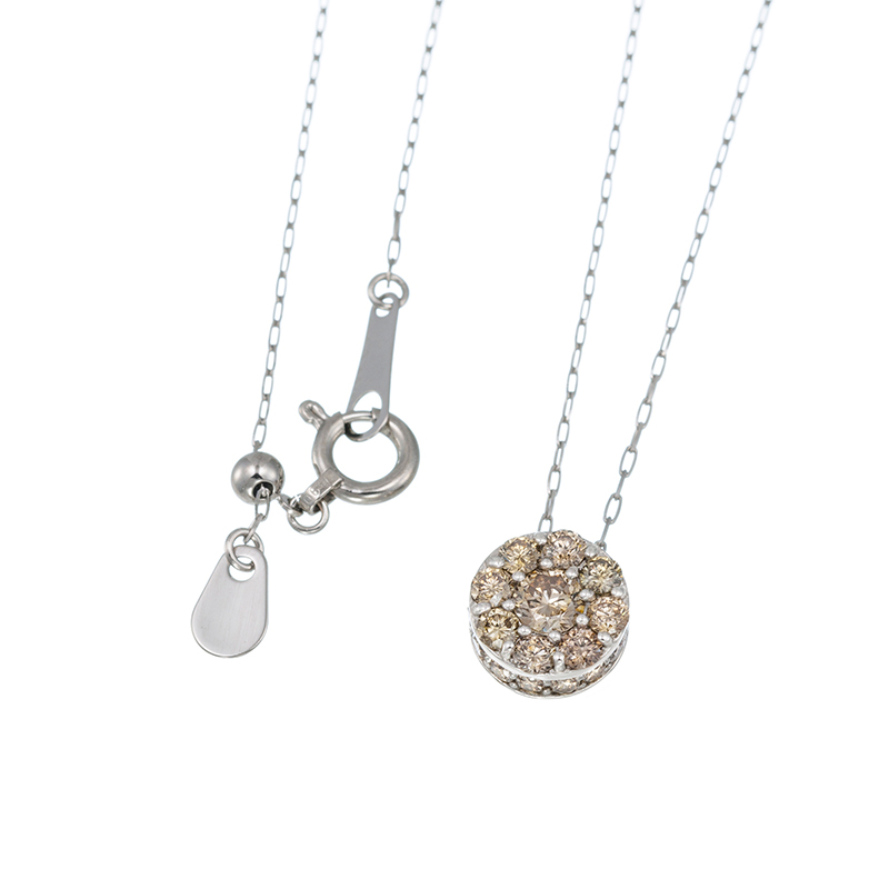 PT950/PT900 ブラウンダイヤモンド ネックレス BRD 約0.50ct