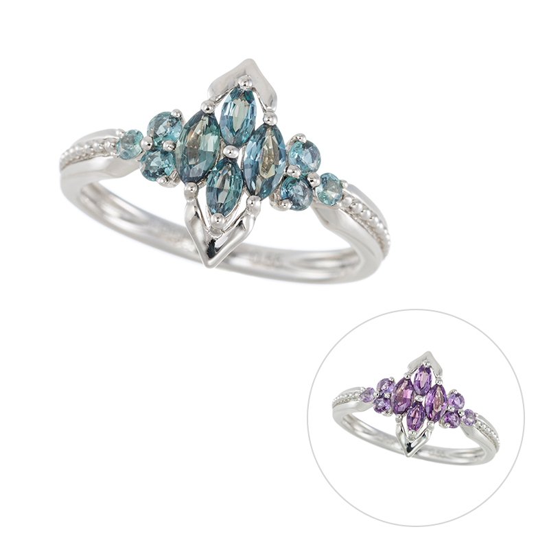 PT950 ブラジル産アレキサンドライト リング AL 約0.55ct 