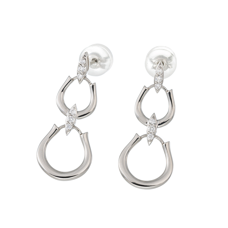 PT950 ダイヤモンド ピアス D 約0.10ct