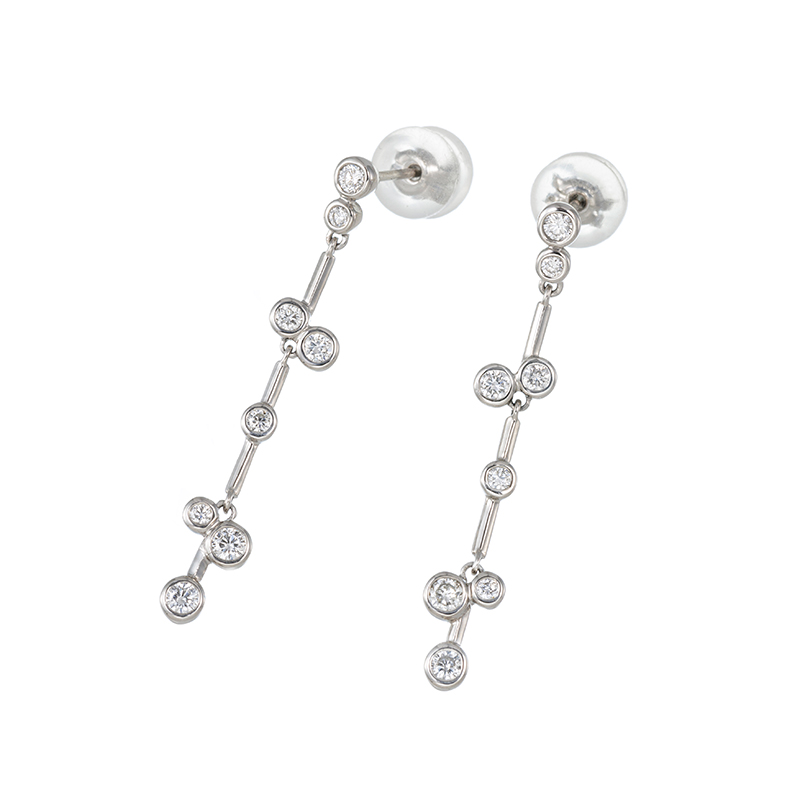 PT950 ダイヤモンド ピアス D 約0.40ct