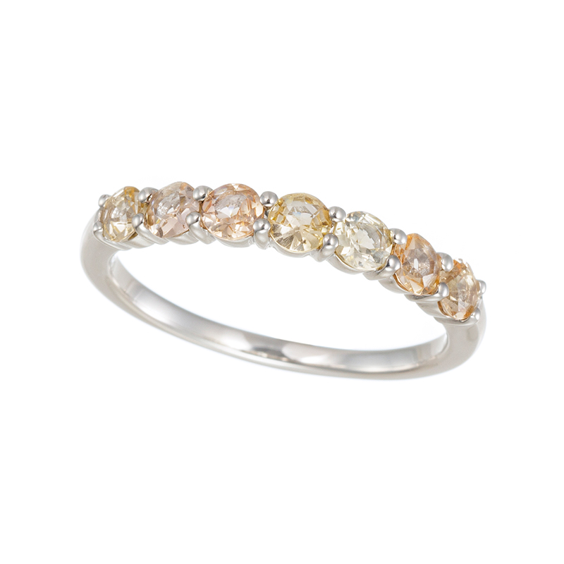 PT950 ブラジル産ゴールデントパーズ リング TO 約0.65ct 