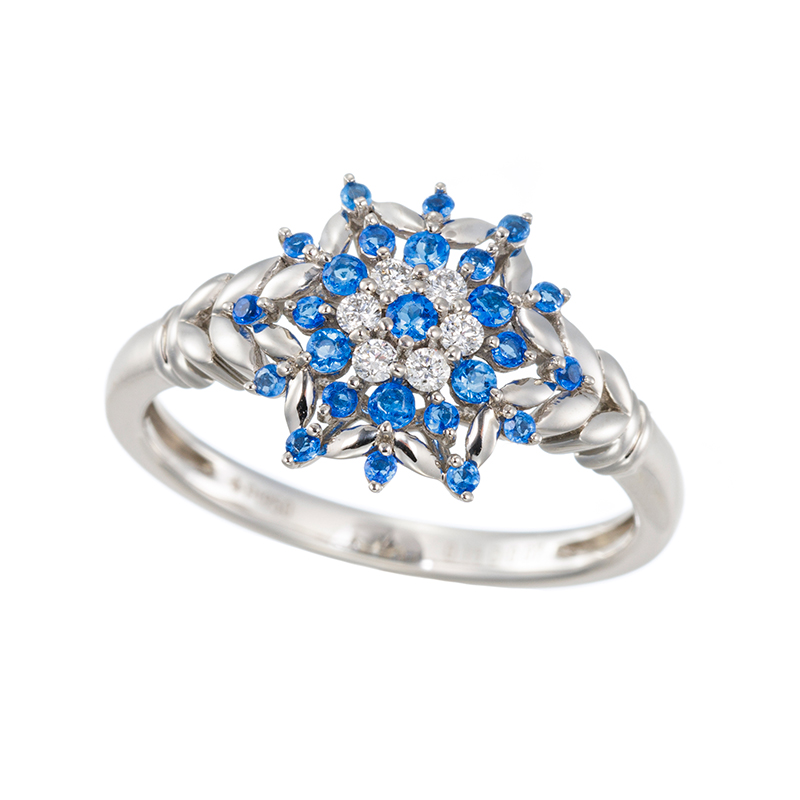 PT950 アウイナイト ダイヤ 蒼 リング HA 約0.15ct D 約0.07ct