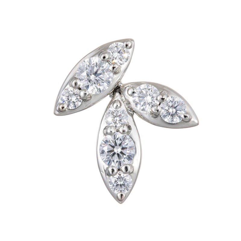 PT990 ダイヤモンド(リリーダイヤカット) Sprout ペンダントトップ 