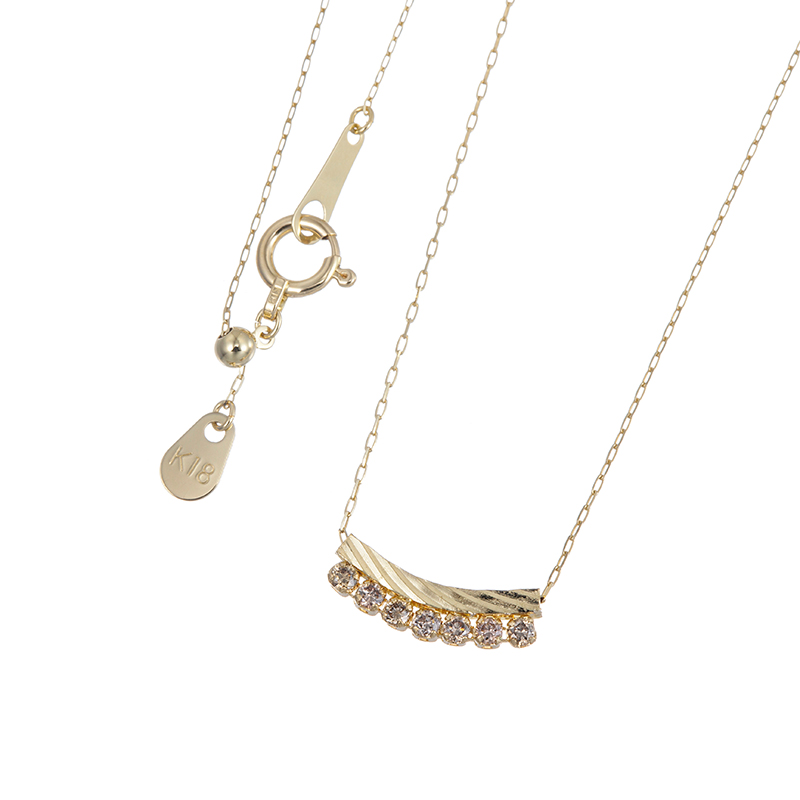 K18YG ブラウンダイヤモンド ネックレス BRD 約0.10ct