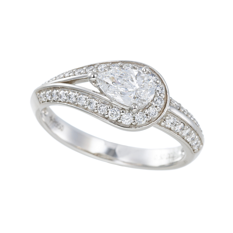 PT950Dカラーダイヤモンド&ダイヤリングD約0.50ct(DSI2)D約0.25ct