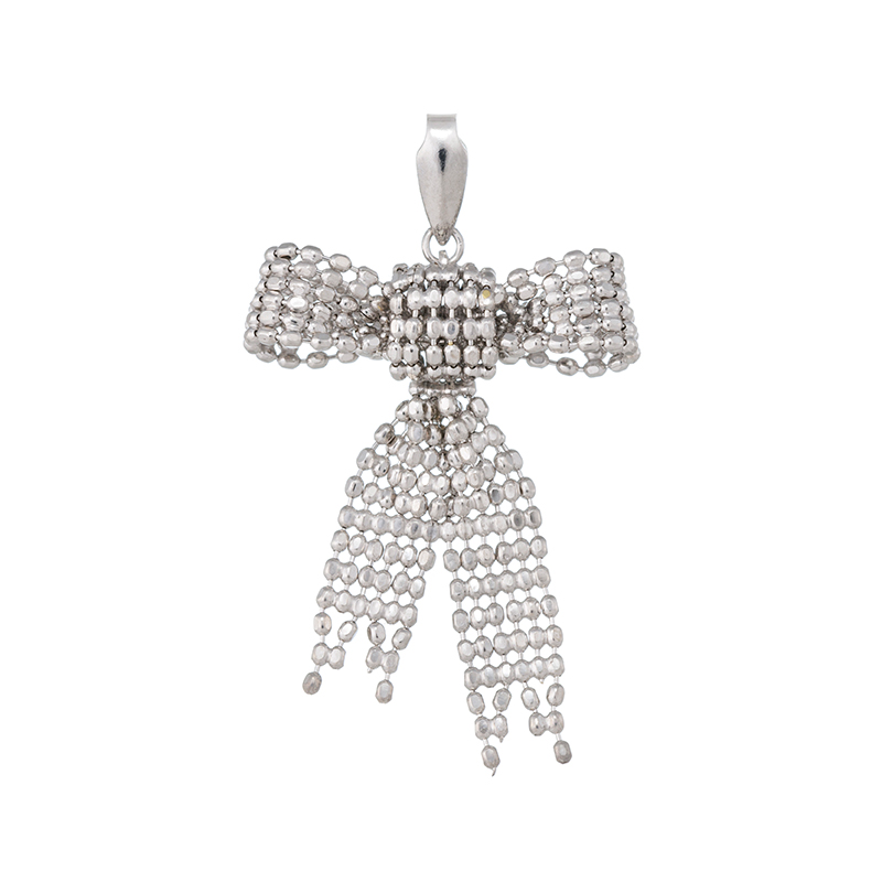 K18WGリボンデザインペントップ縦：約27mm横：約15mm高さ：約4.2mm重量：約1.2g