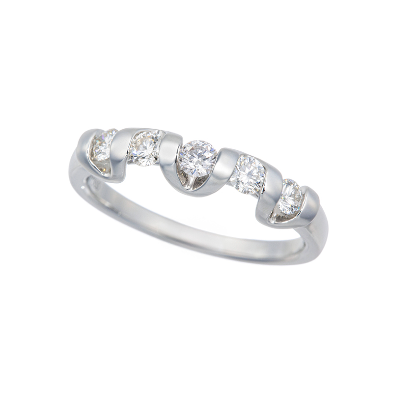 PT950 H&Cエクセレントカットダイヤモンド エアリアル リング D 約0.35ct 