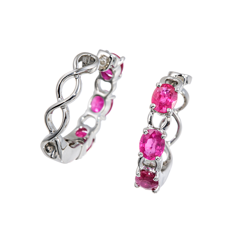 PT950 ルビー ピアリング RB 約1.40ct 