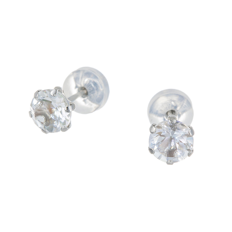 PT900 アンデシン/ラブラドライト ピアス AN/LAB 約0.80ct