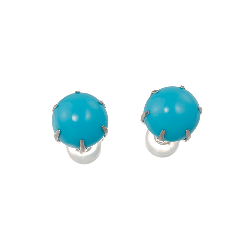 PT900 ターコイズ(スタビライズ) ピアス TQ 約2.00ct