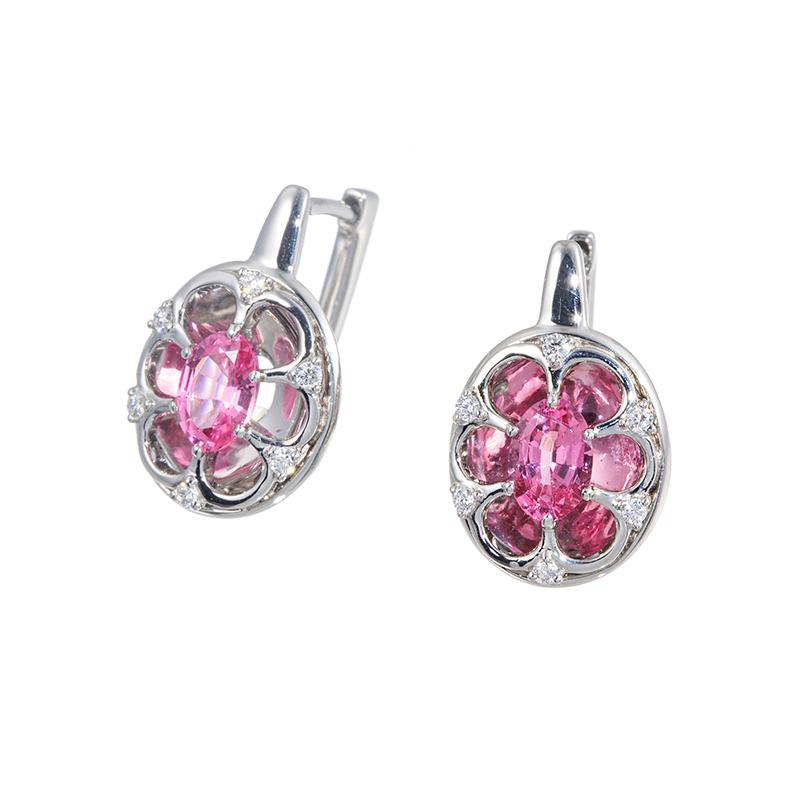 PT990アヤナスピネルダイヤリフレクションピアス