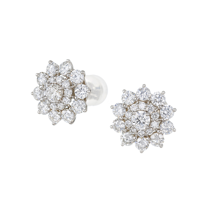PT990ダイヤモンド(リリーダイヤカット)ピアス