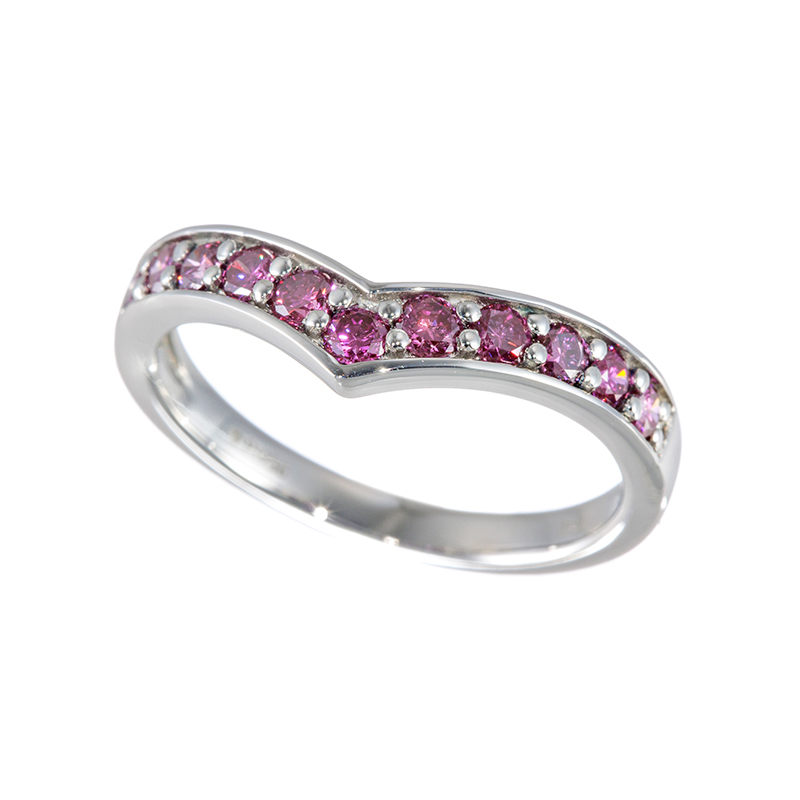 PT950 パープルダイヤモンド(トリート) リング PPD 約0.40ct