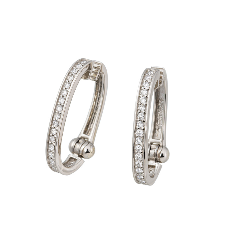 PT950 ダイヤモンド ラージフープ ピアリング D 約0.24ct 