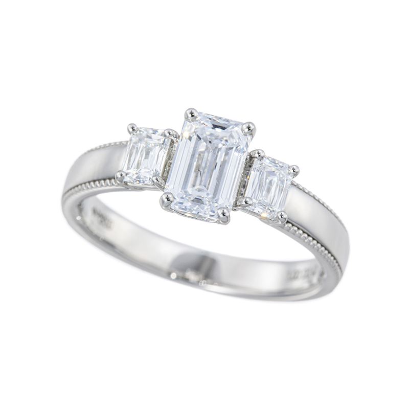 PT950Dカラーダイヤ&クリスカットダイヤ(リリーダイヤカット)リングD約1.00ct(DSI2)